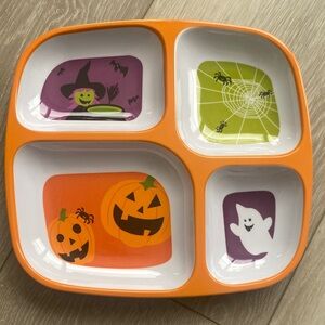 Target Halloween Party Plate - Orange, Green, Purple, White